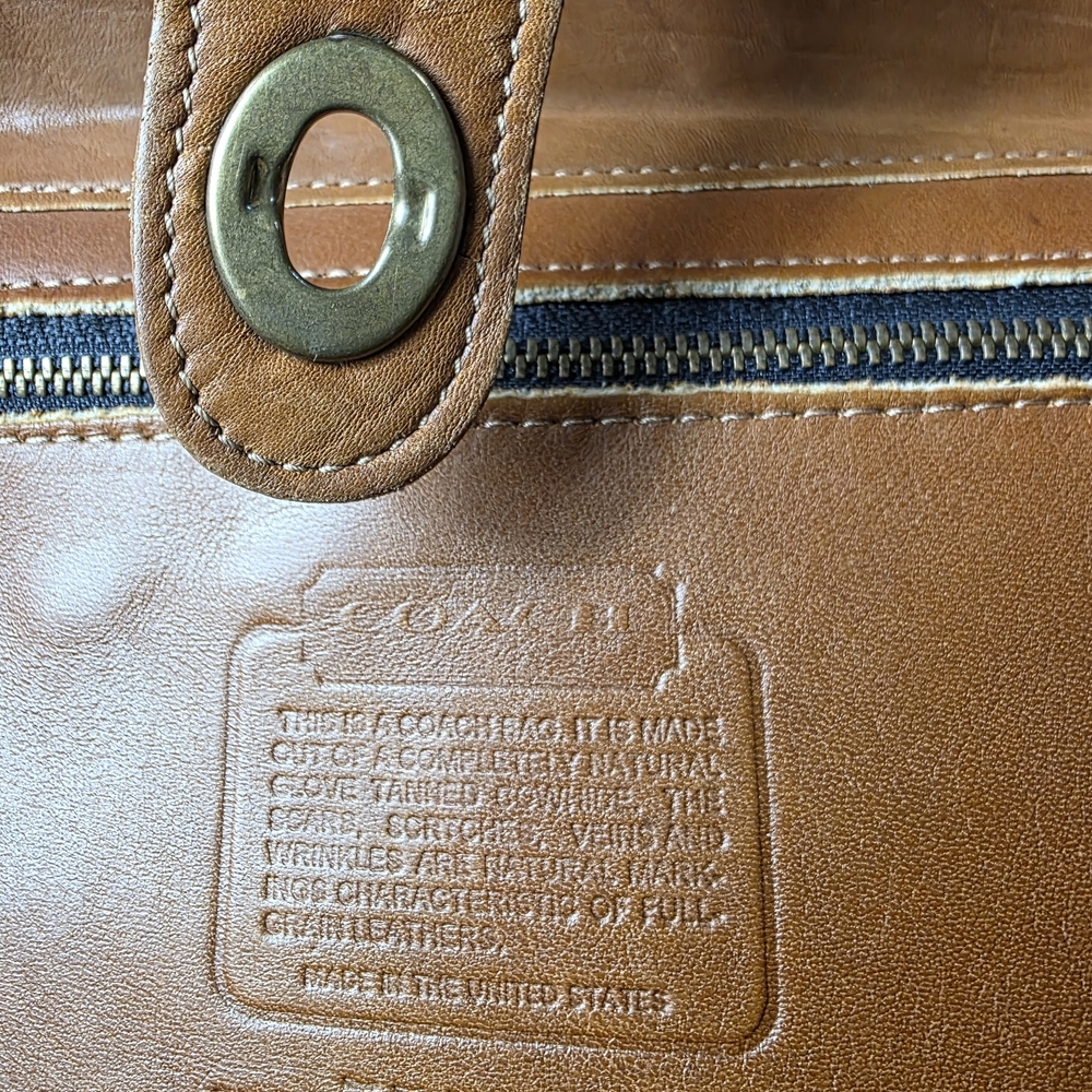 Vintage Coach Nottingham 9948 Binocular Bag Crossbody British Tan Brown USA - Picture 3 of 12